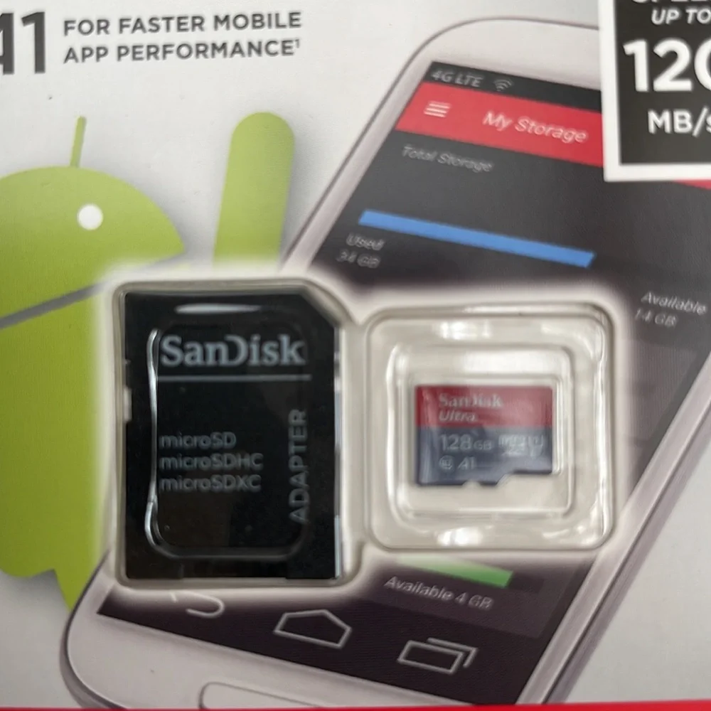 3 PCs 128GB San disk card bundle